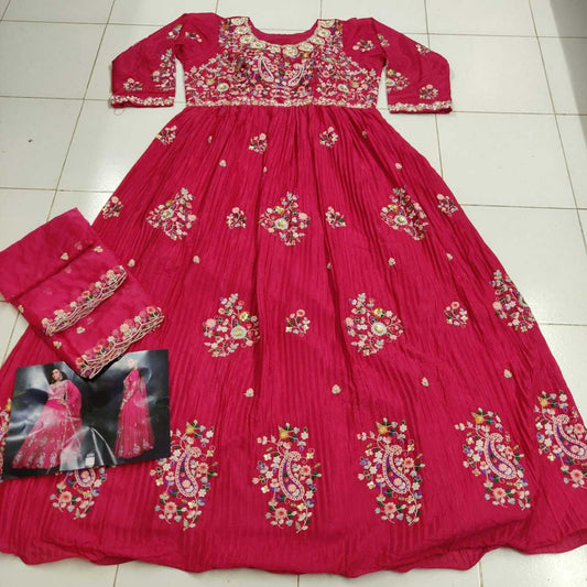 Pure Soft Shiffon Embroidery Suit
