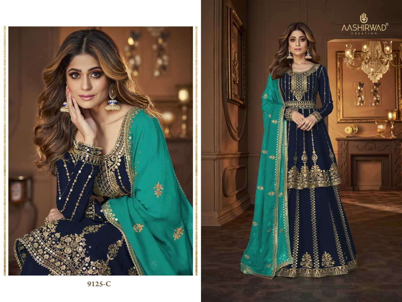 Faux Georgette Embroidery Suit