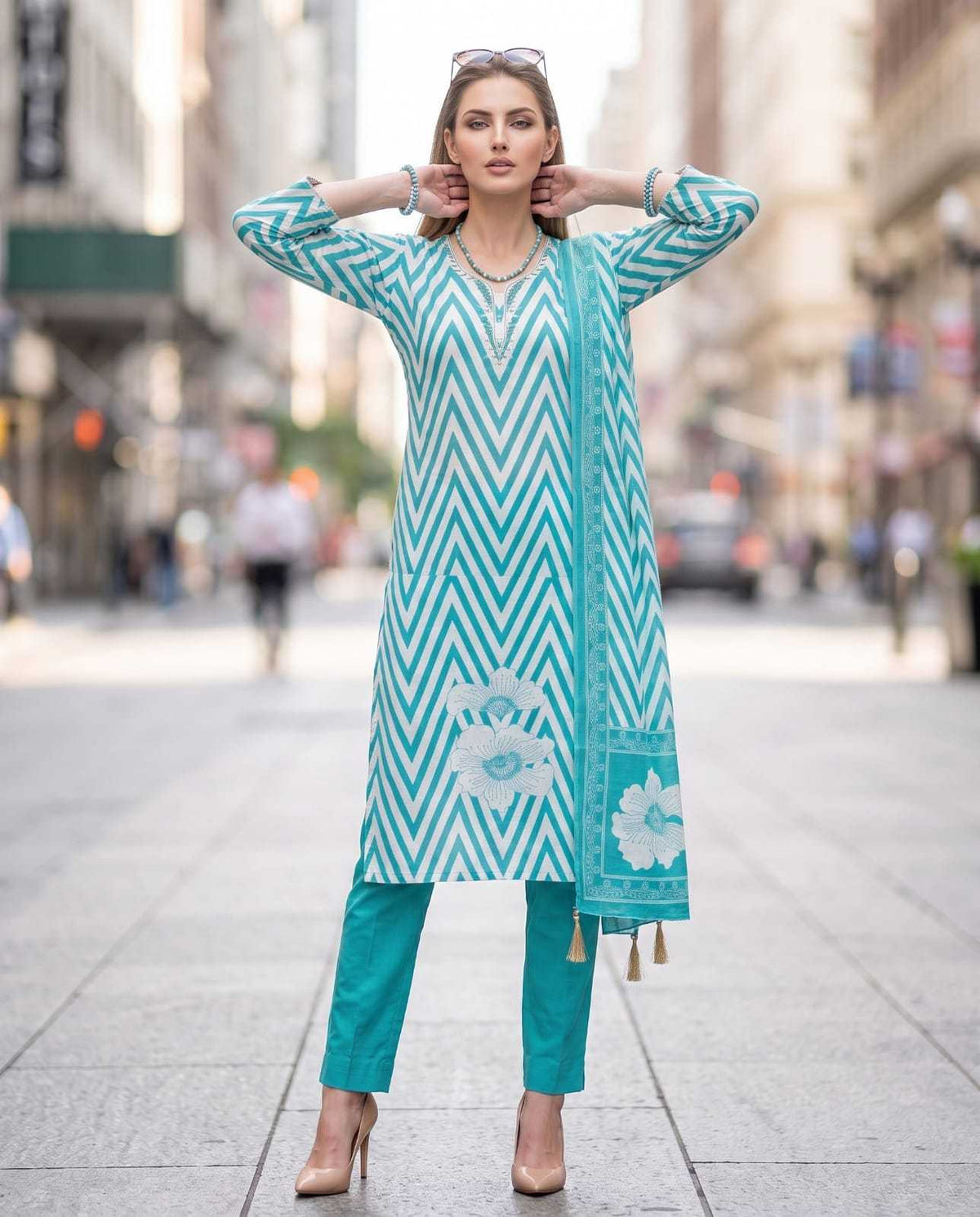 Khatli Cotton Printed Suit