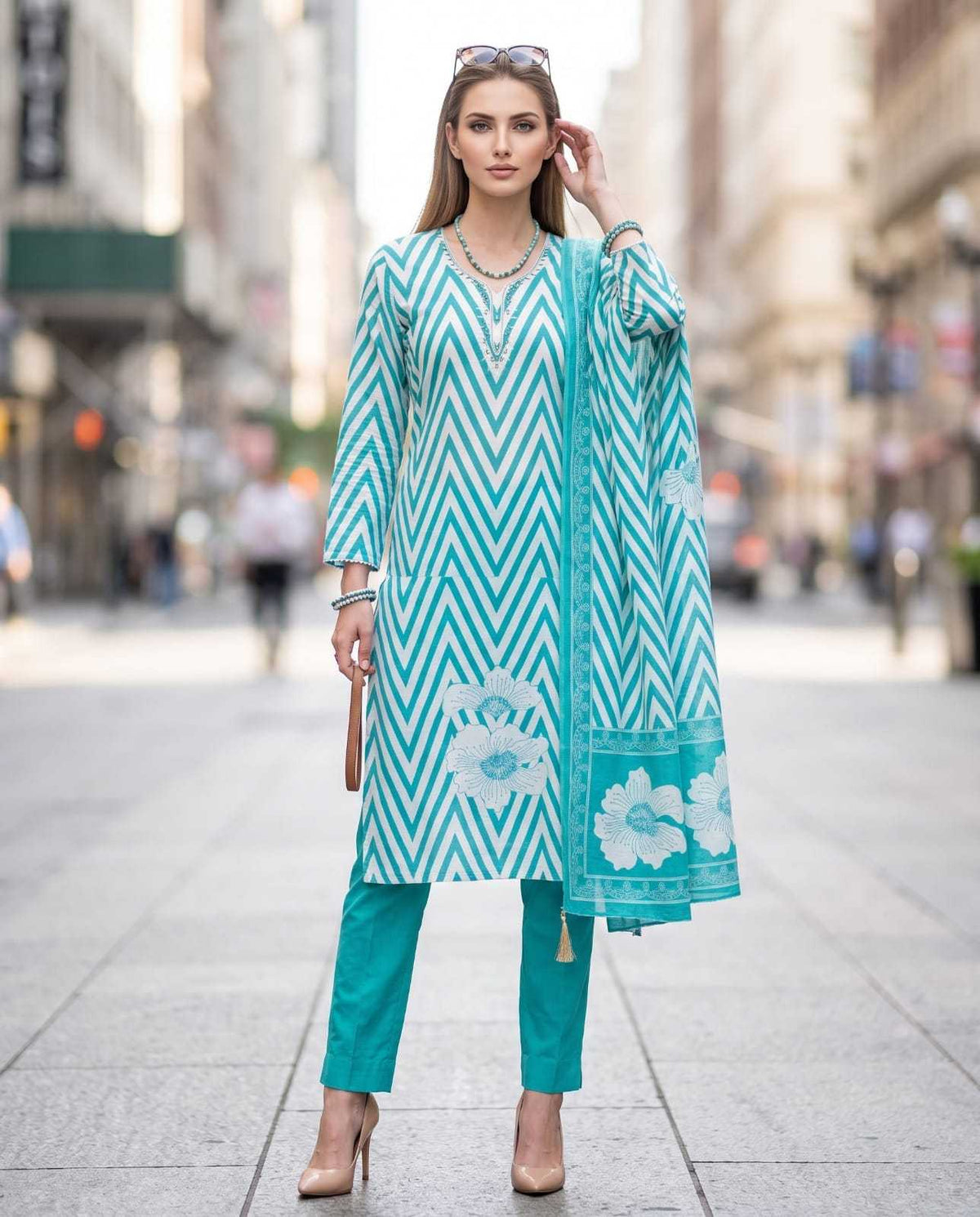 Khatli Cotton Printed Suit