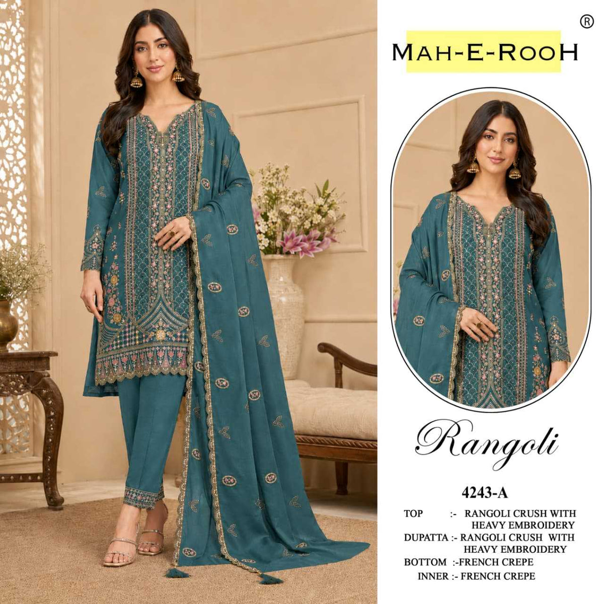 Crunchi Embroidery Suit