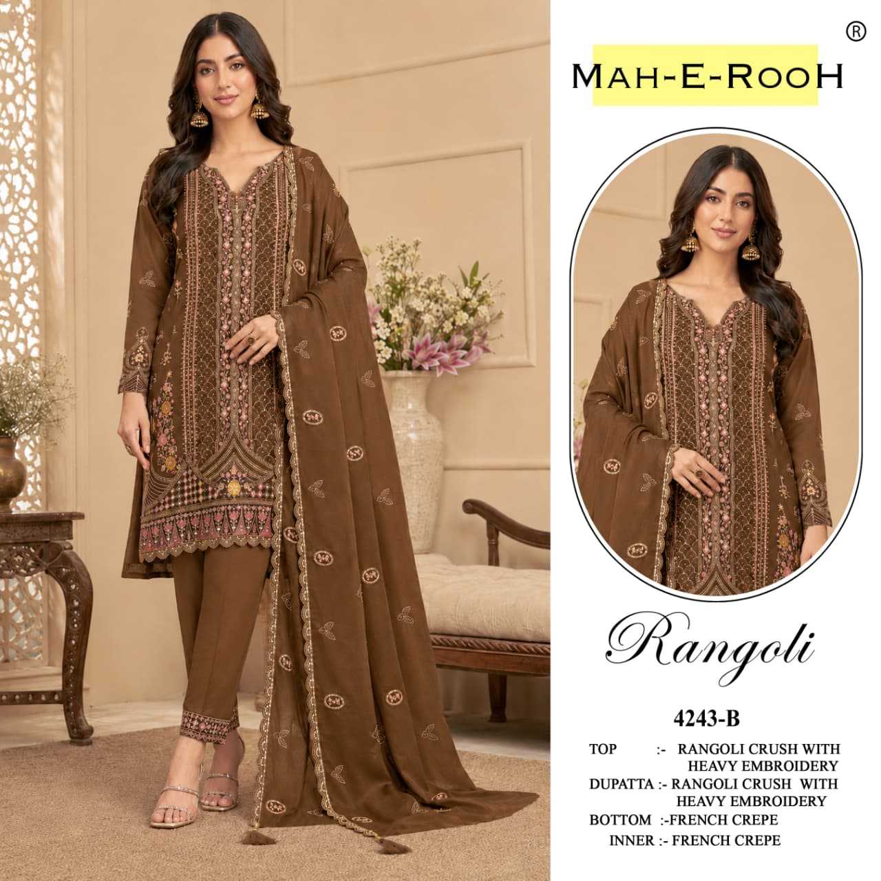Crunchi Embroidery Suit