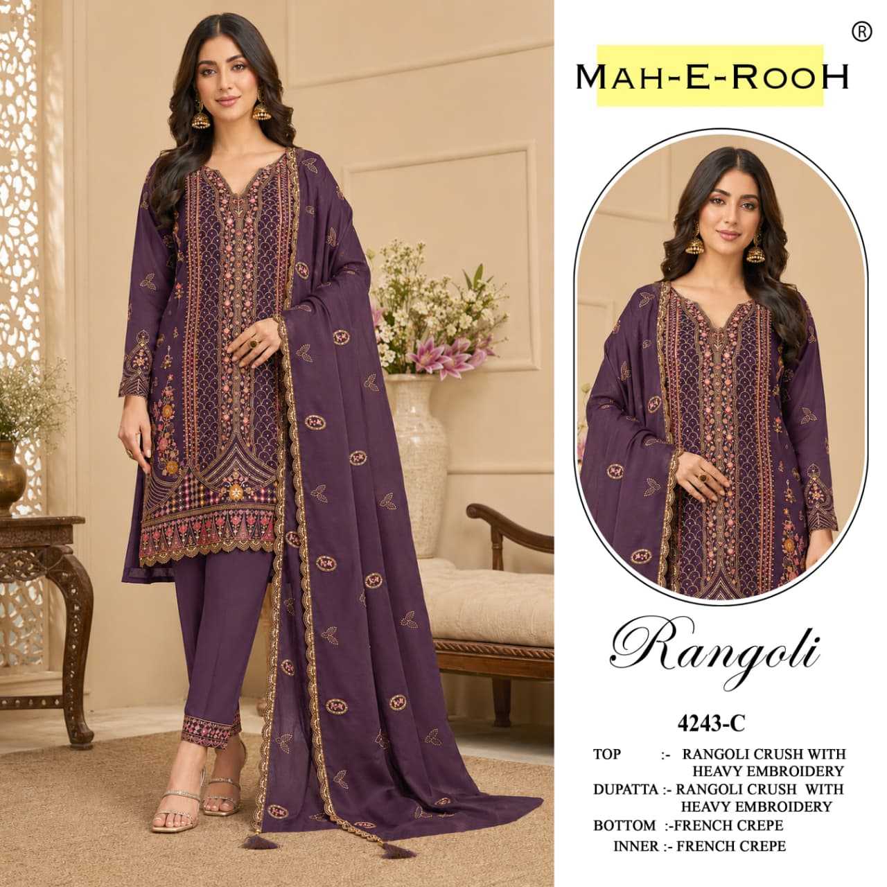 Crunchi Embroidery Suit