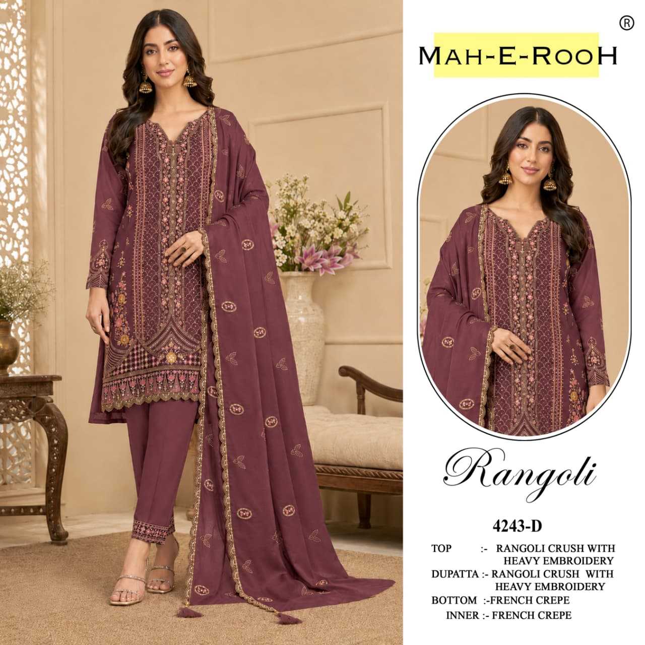 Crunchi Embroidery Suit