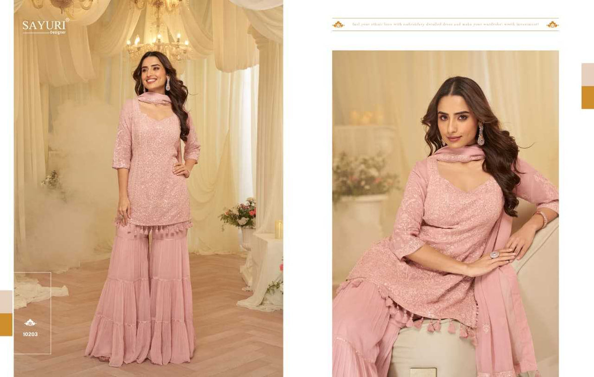 Georgette Sharara Salwar Suit