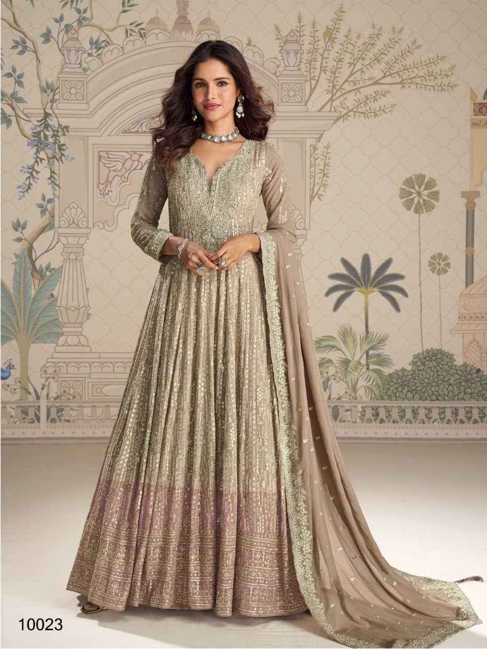 Georgette Embroidery Gown