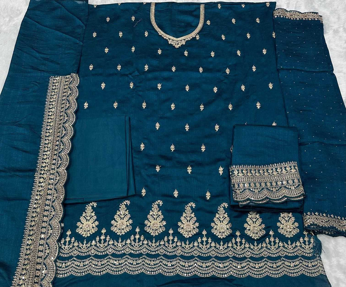 Heavy Silk Embroidery Suit