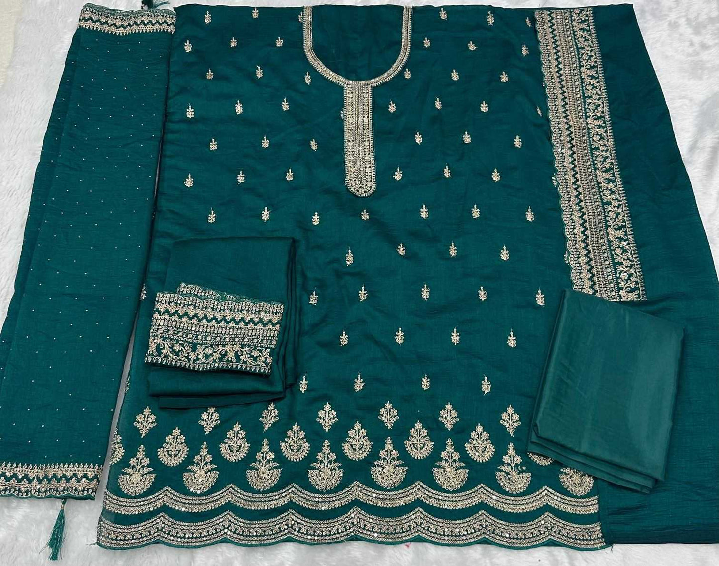 Heavy Silk Embroidery Suit