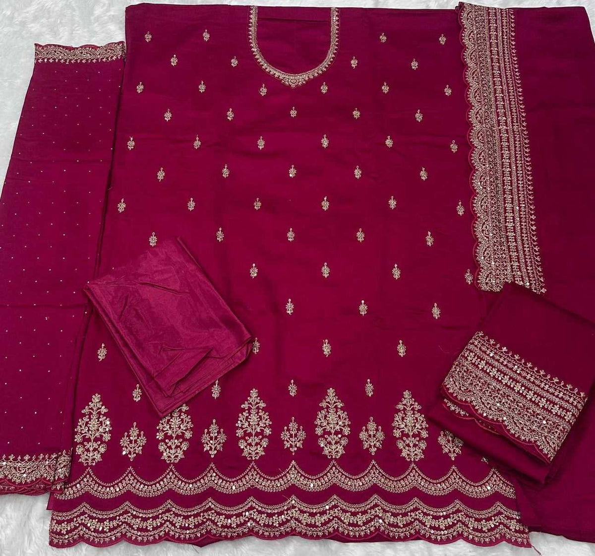 Heavy Silk Embroidery Suit