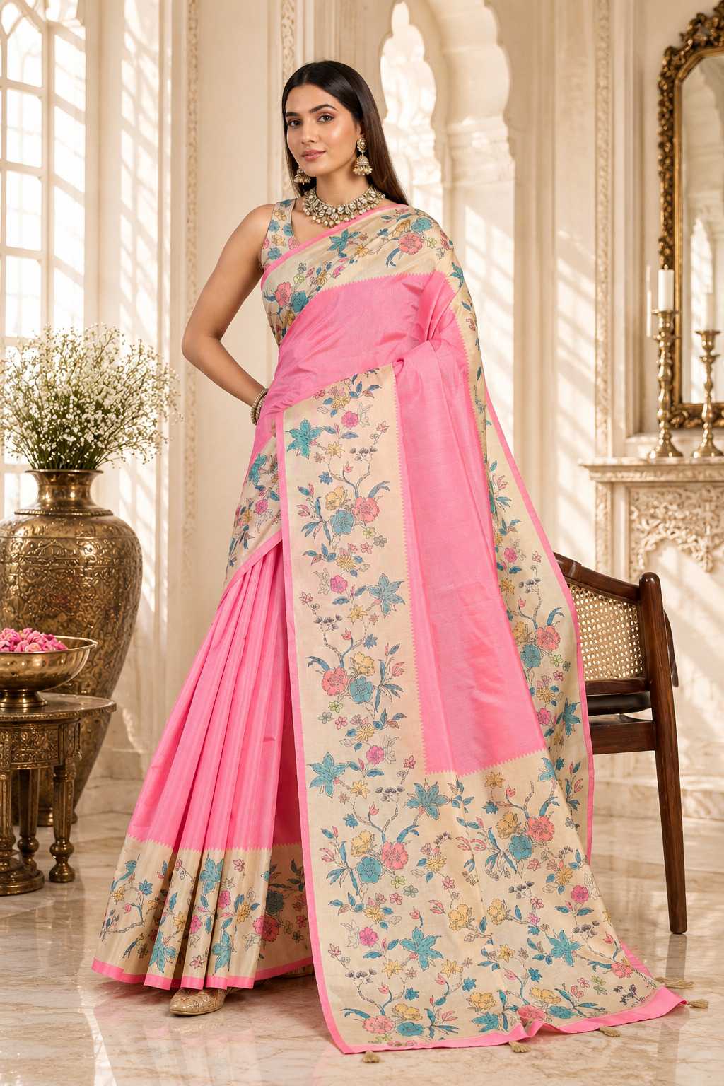 Aarvi Silk Printed Saree