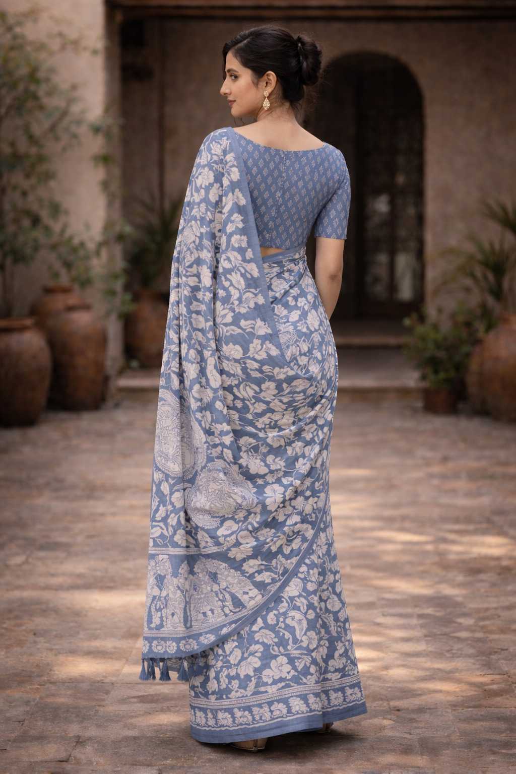 Tussar Silk Printed Saree