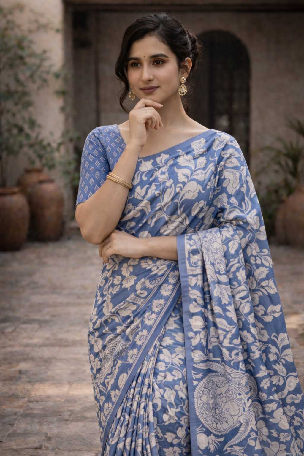 Tussar Silk Printed Saree