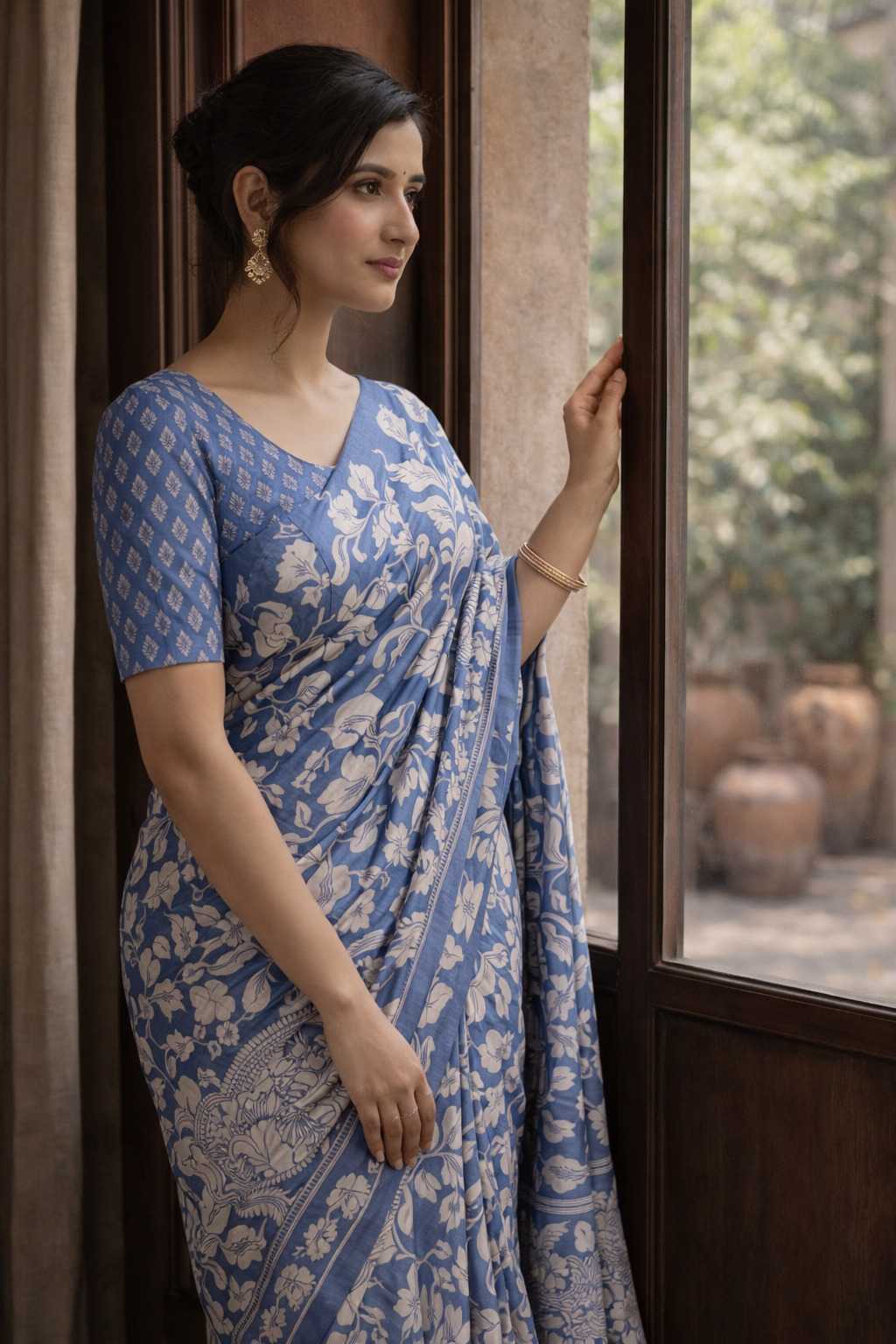 Tussar Silk Printed Saree