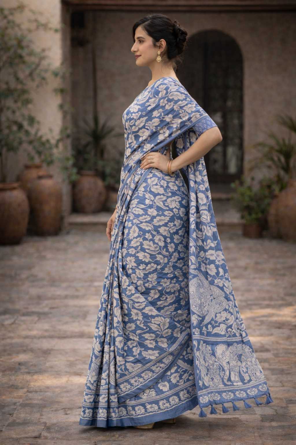 Tussar Silk Printed Saree