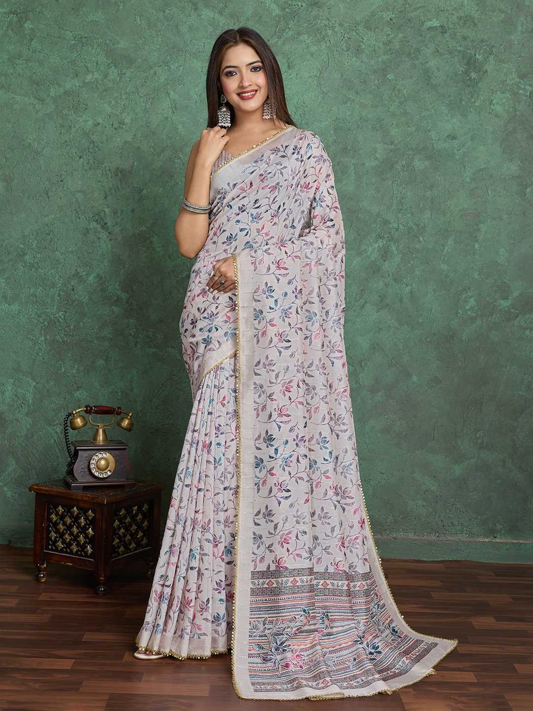 Key Silk Printed Saree