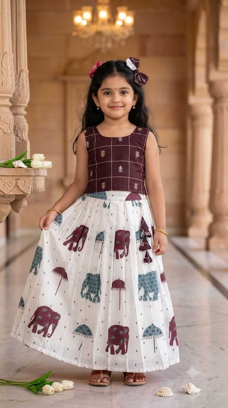 Muslin Kids Lehenga 56