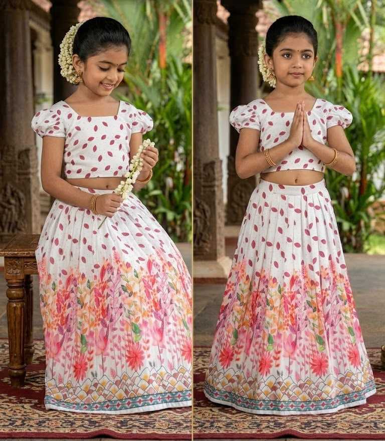 Muslin Kids Lehenga