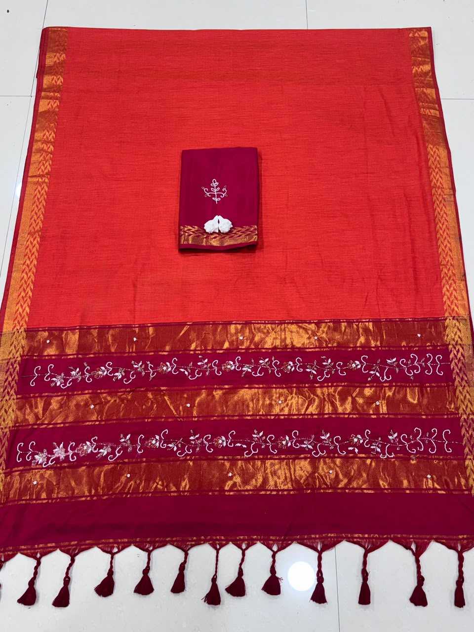 Along Cotton Designer Saree