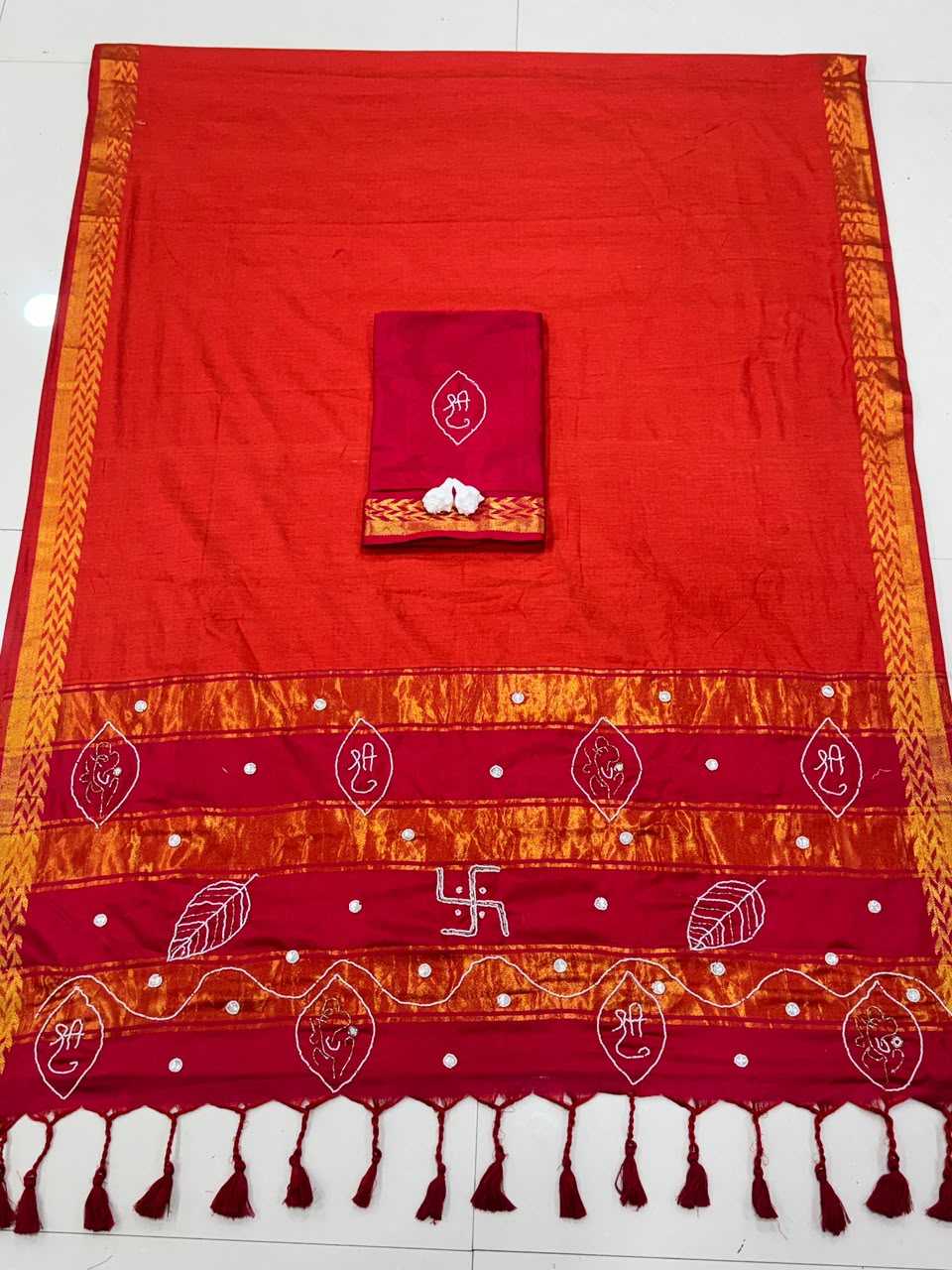 Along Cotton Designer Saree