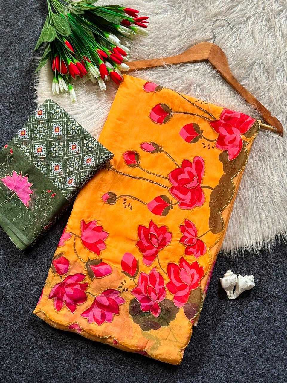 ANA Tabby Silk Printed Saree