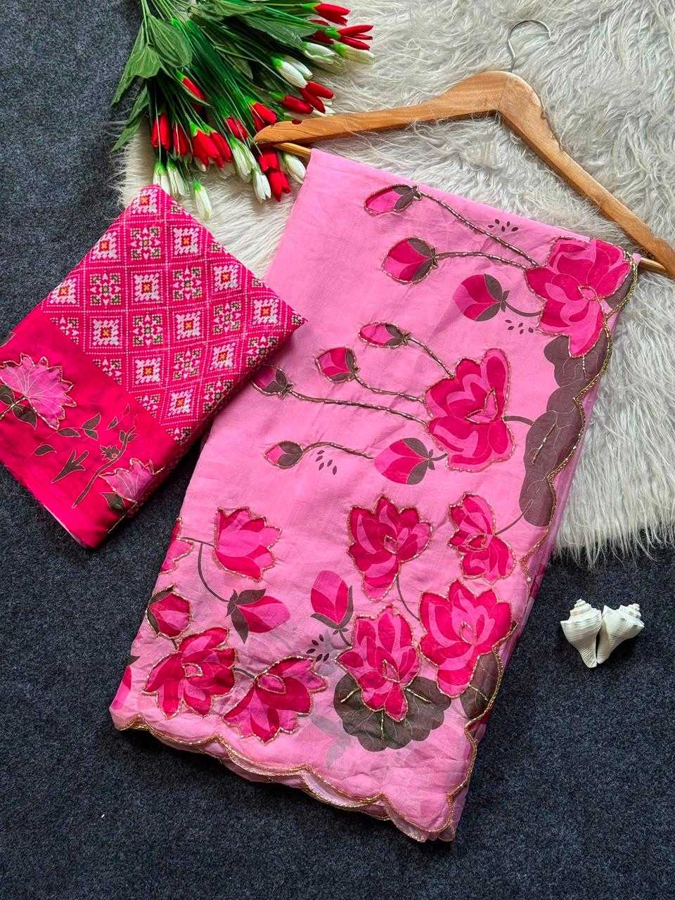 ANA Tabby Silk Printed Saree