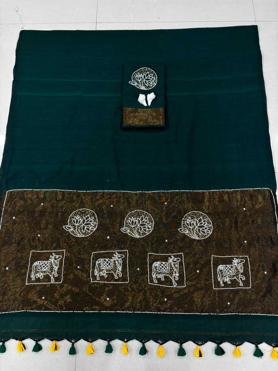Cotton Hand Work Saree