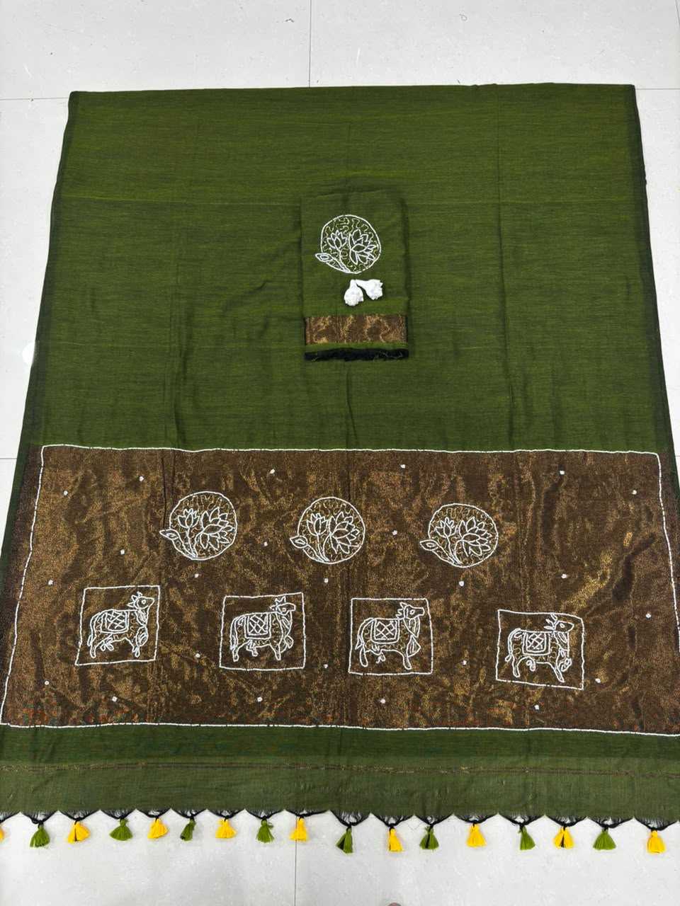 Cotton Hand Work Saree