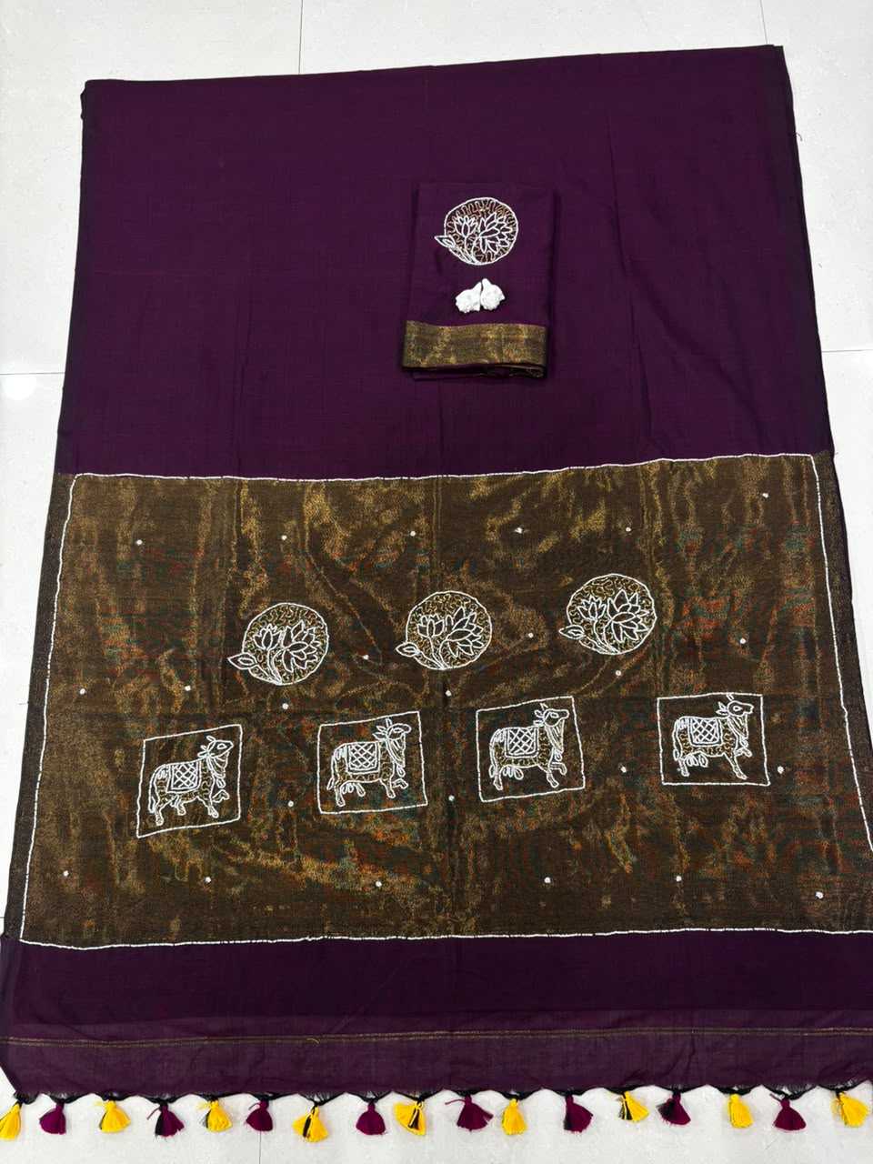 Cotton Hand Work Saree
