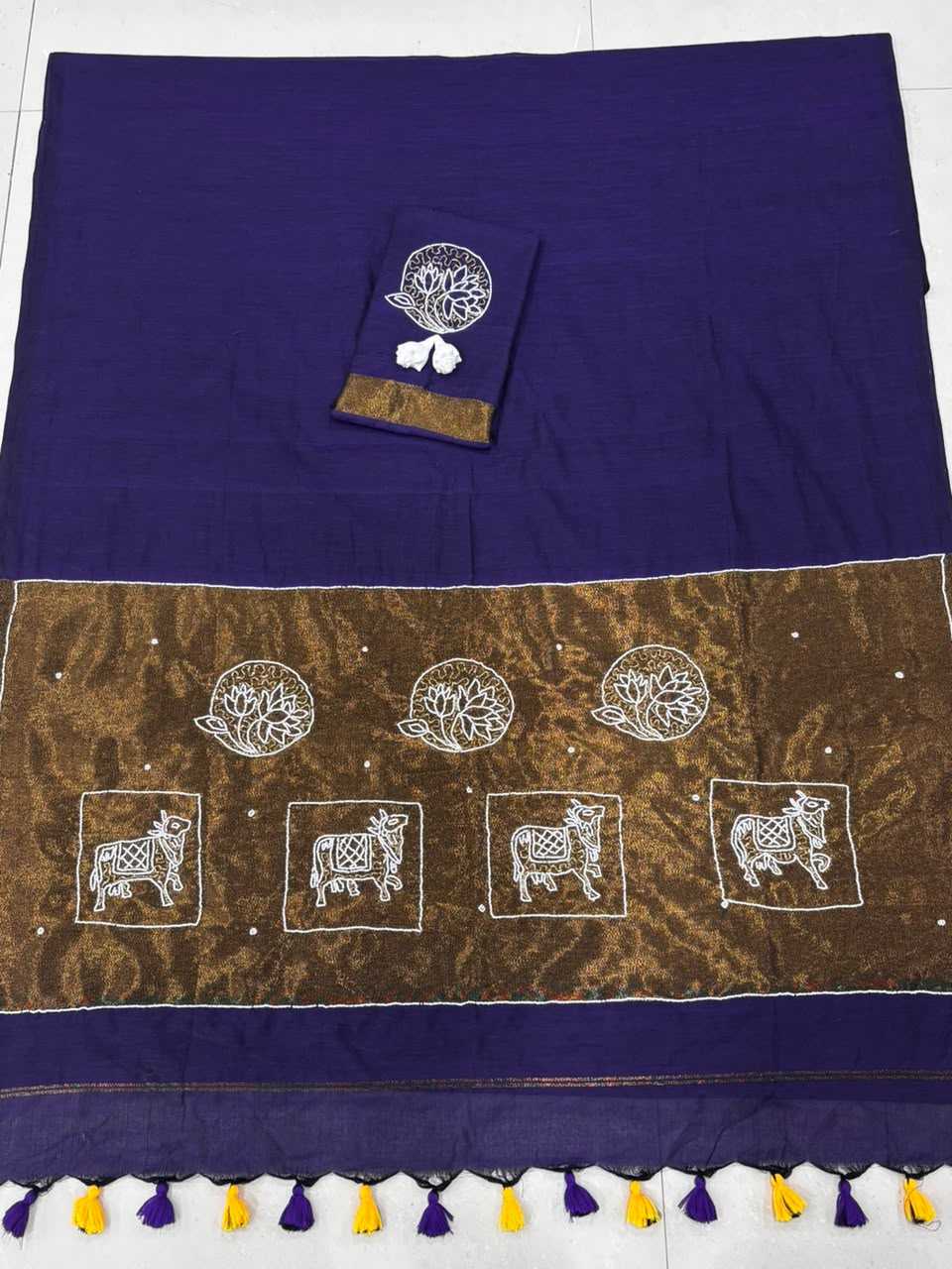 Cotton Hand Work Saree