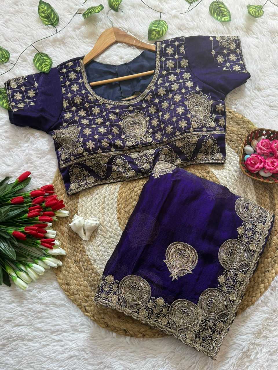 Satin Designer Saree