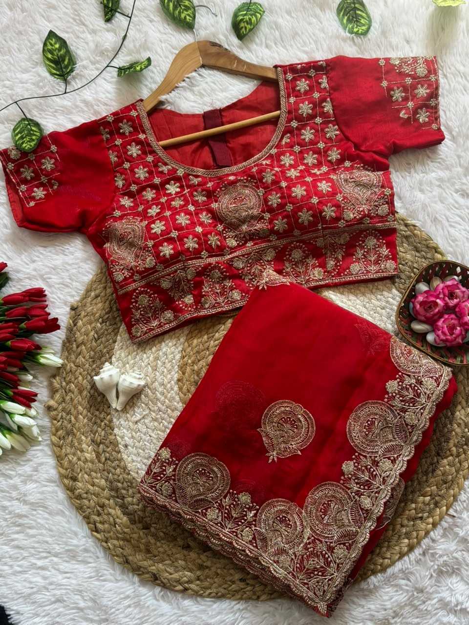 Satin Designer Saree