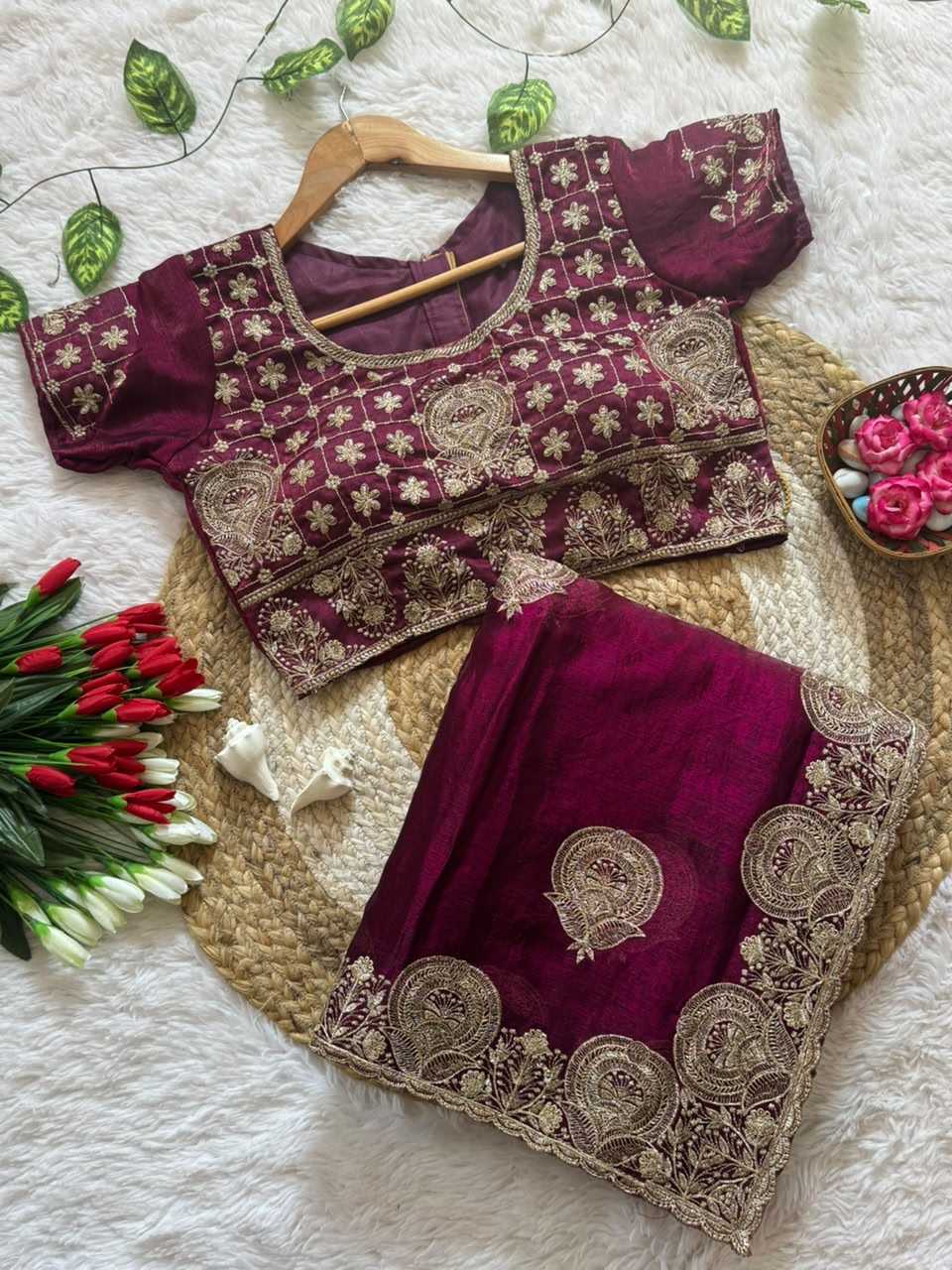 Satin Designer Saree