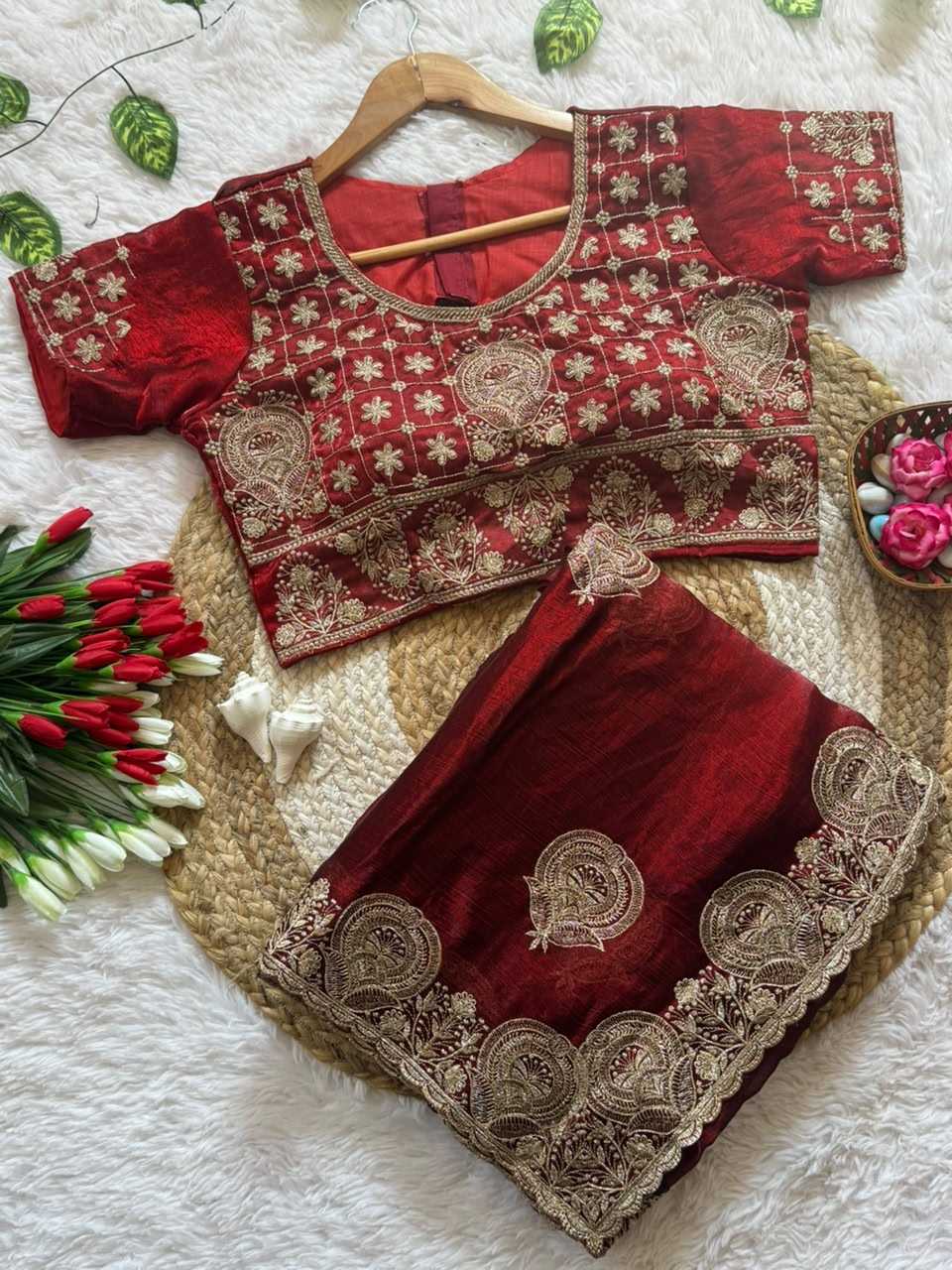 Satin Designer Saree