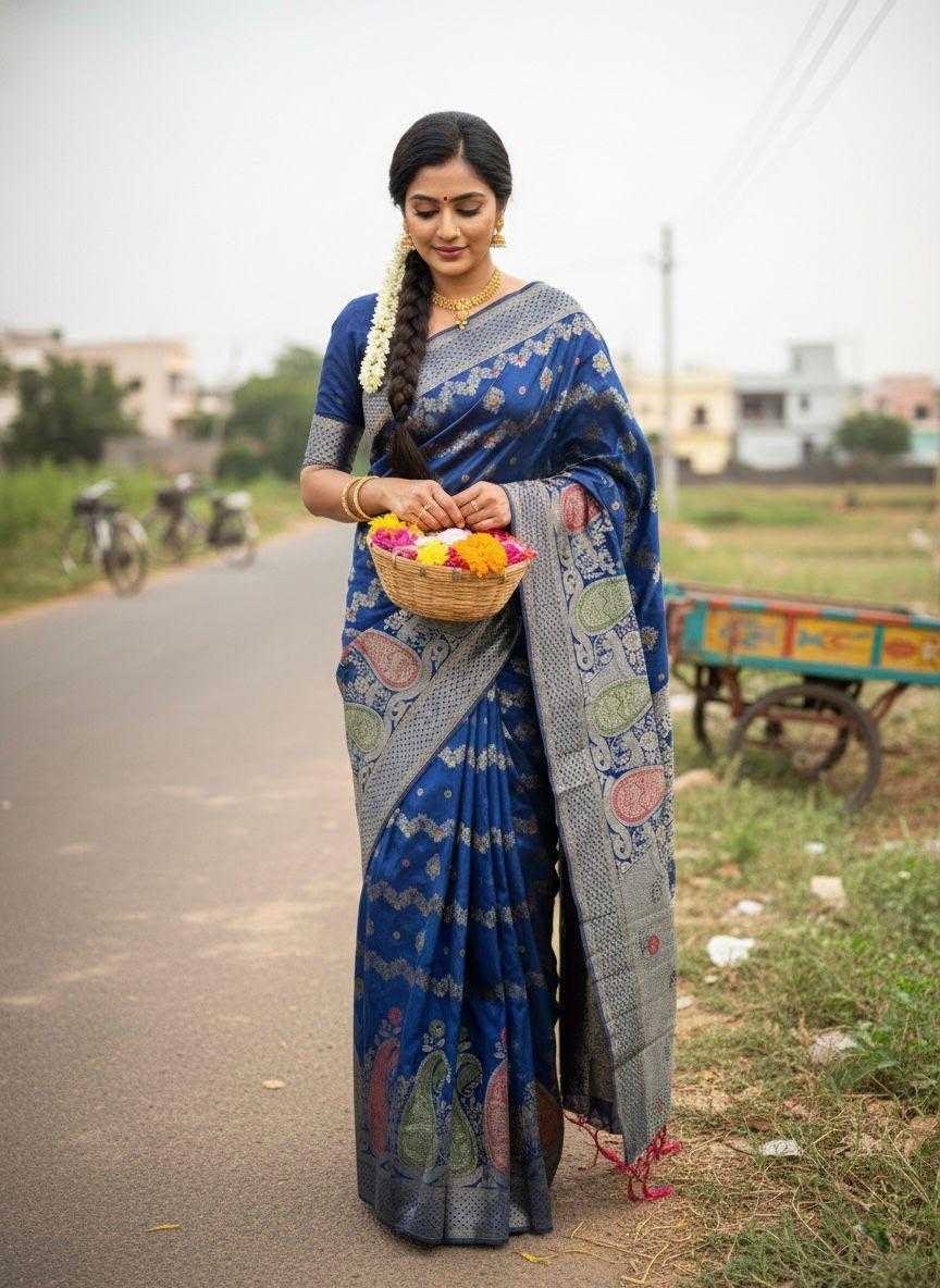 Soft Dola Zari Border Saree