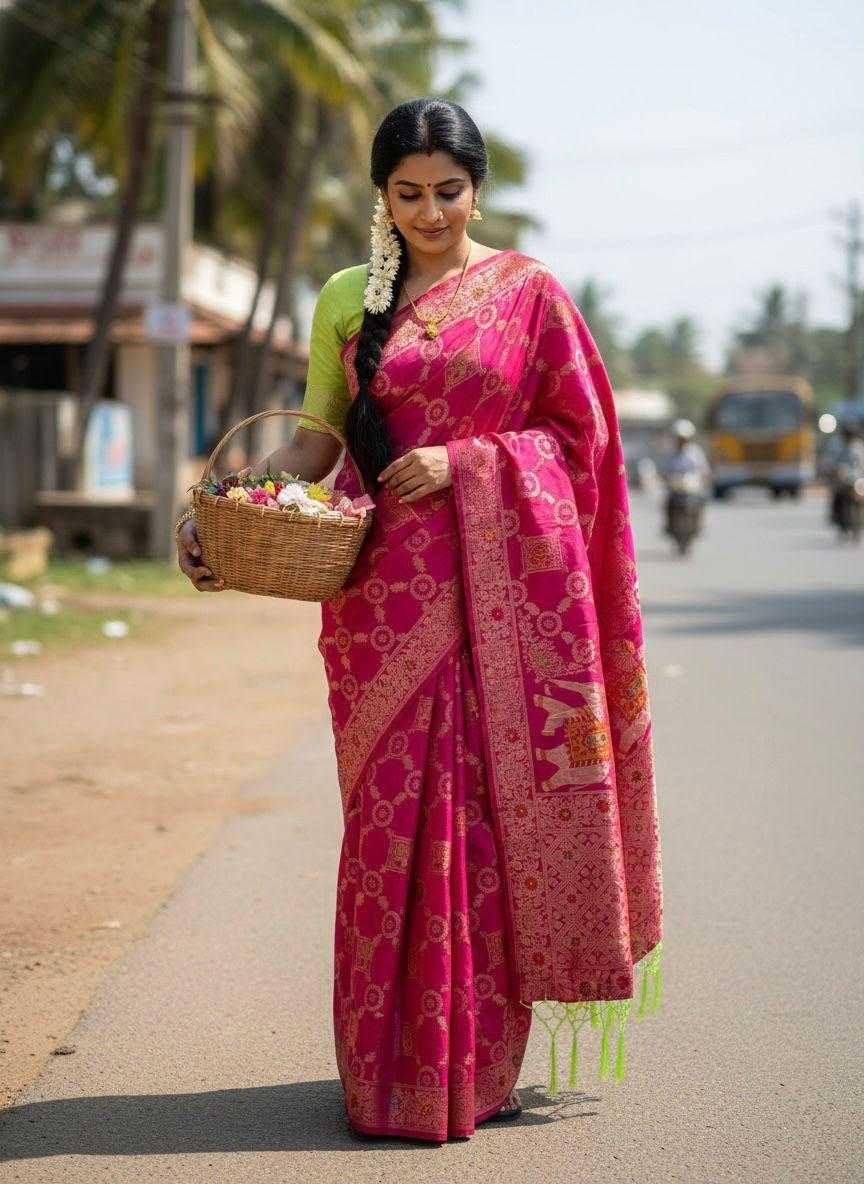 Soft Dola Zari Border Saree
