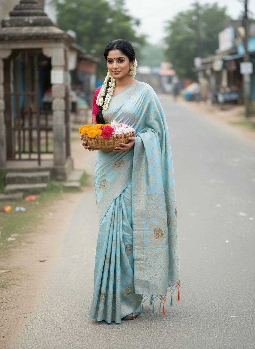 Soft Dola Zari Border Saree
