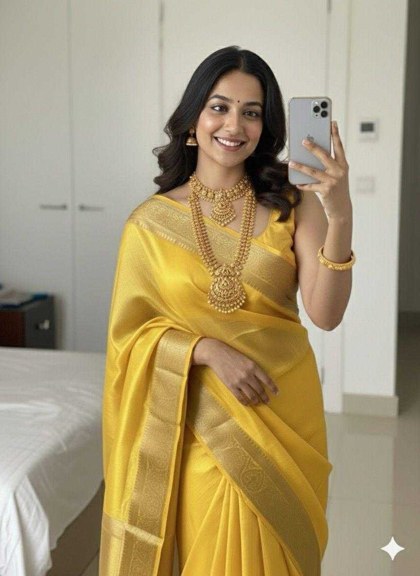 Cool Space Silk Zari Border Saree