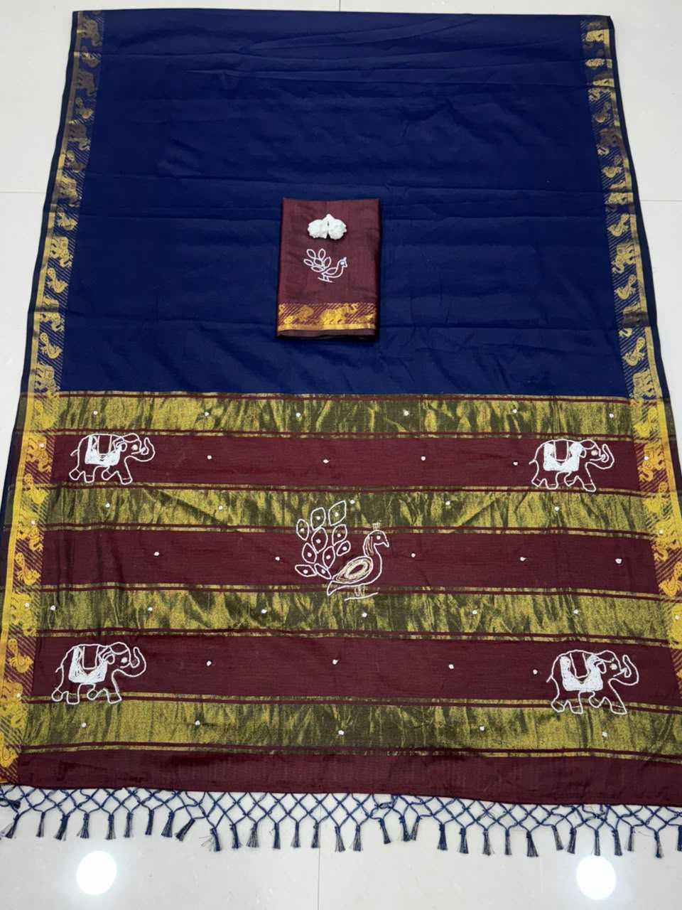 Cotton Hand Work Saree
