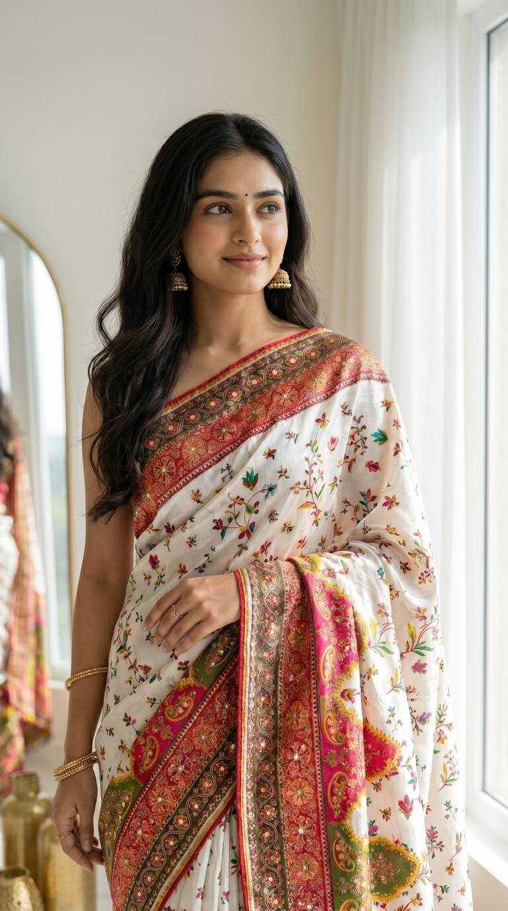 Crepe Silk Designer Saree