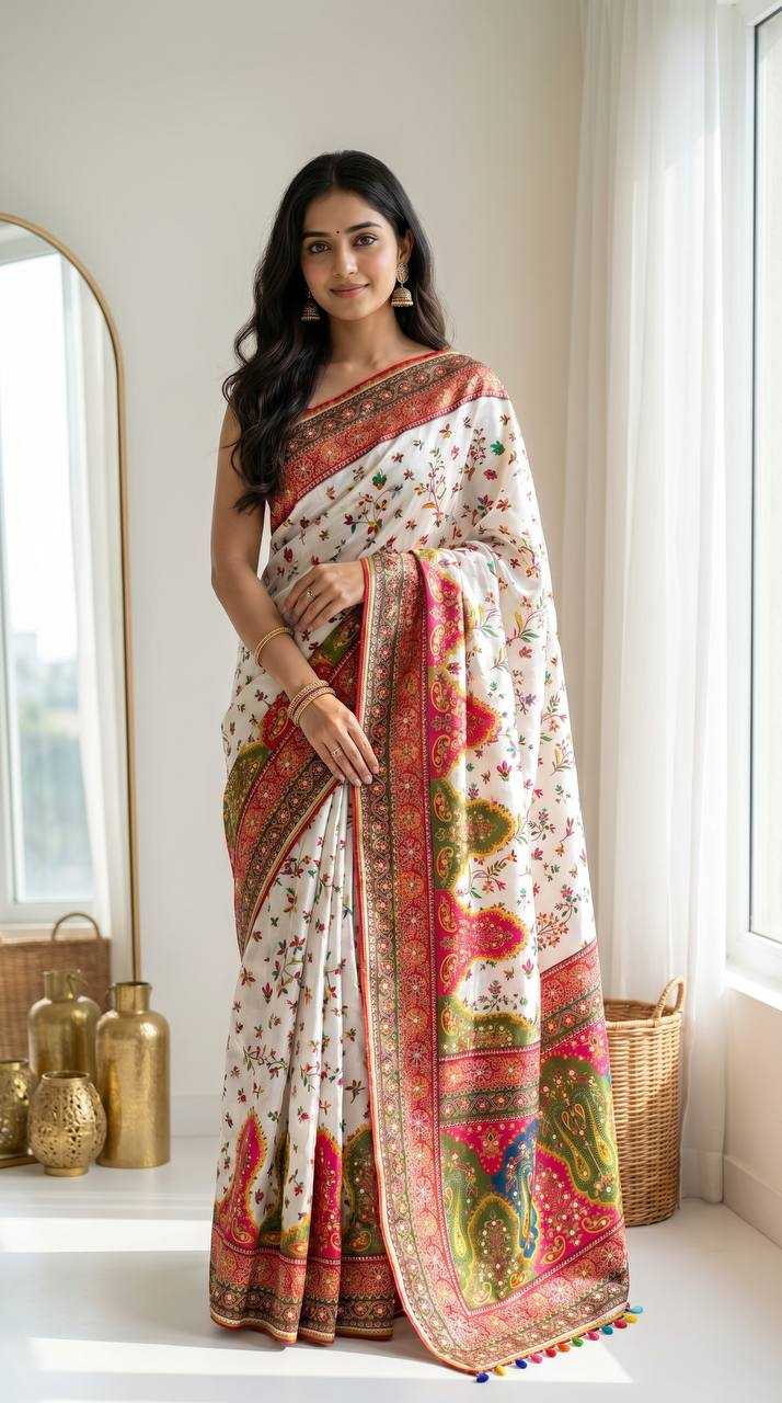 Crepe Silk Designer Saree