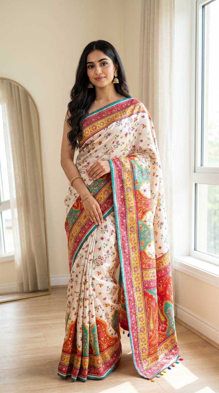Crepe Silk Designer Saree