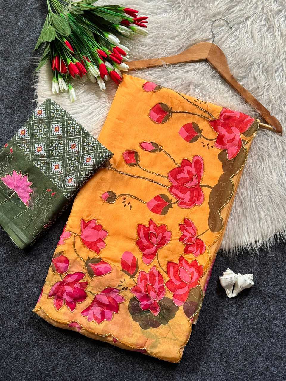 Tabby Silk Printed Saree