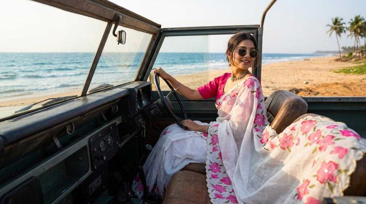CUT Tabby Silk Printed Saree