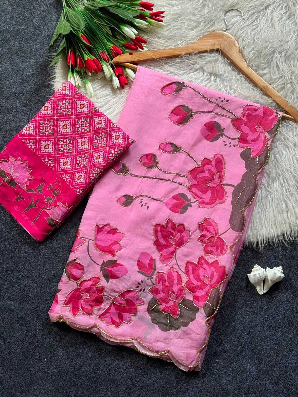 Tabby Silk Printed Saree