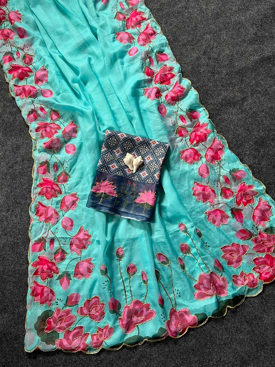 Tabby Silk Printed Saree