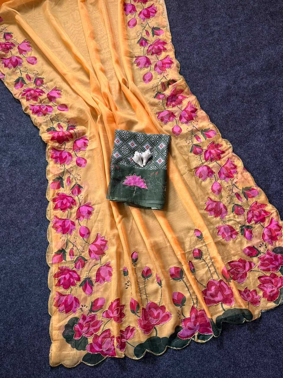 Tabby Silk Printed Saree