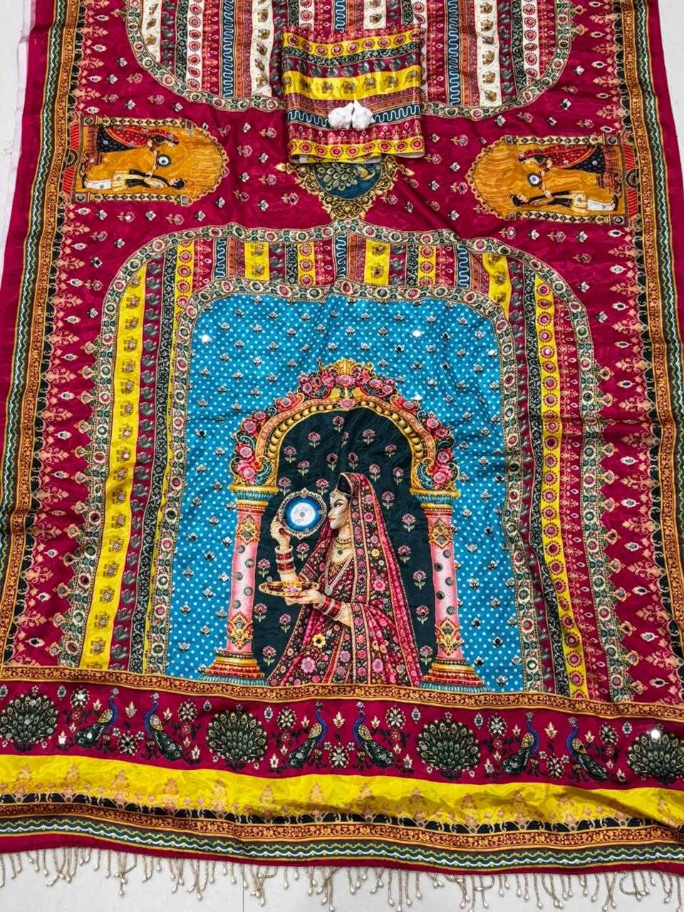 Dal Crepe Silk Designer Saree