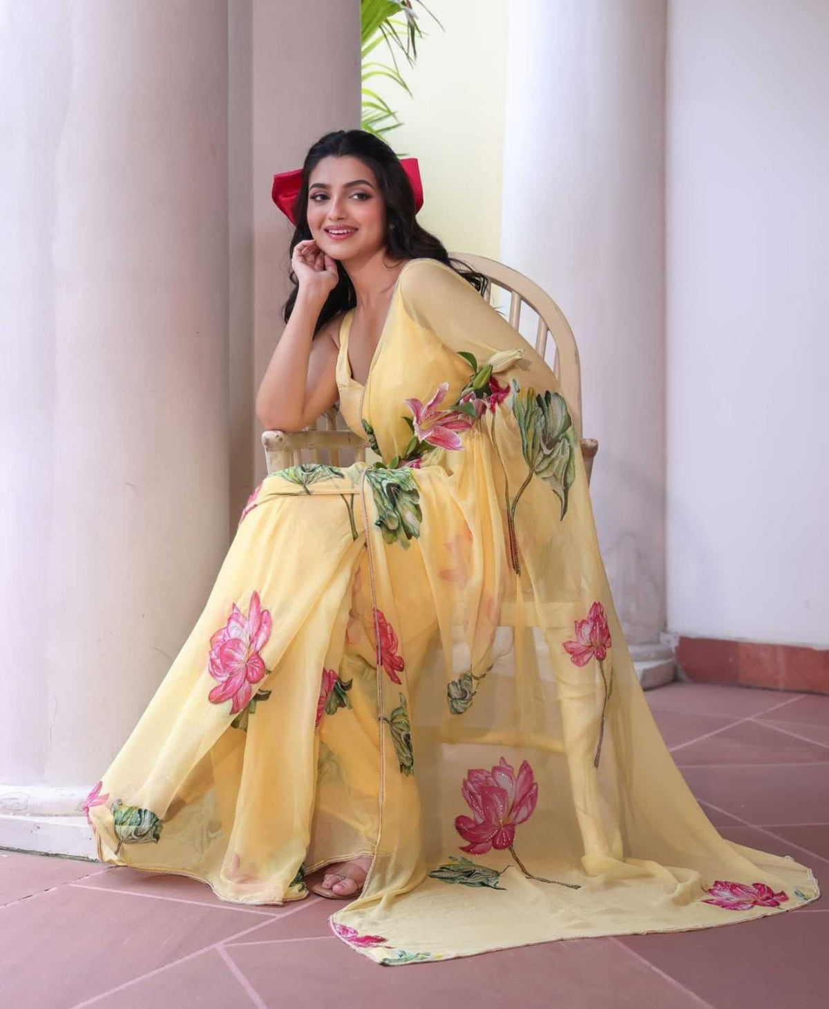Dana Tabby Silk Organza Designer Saree