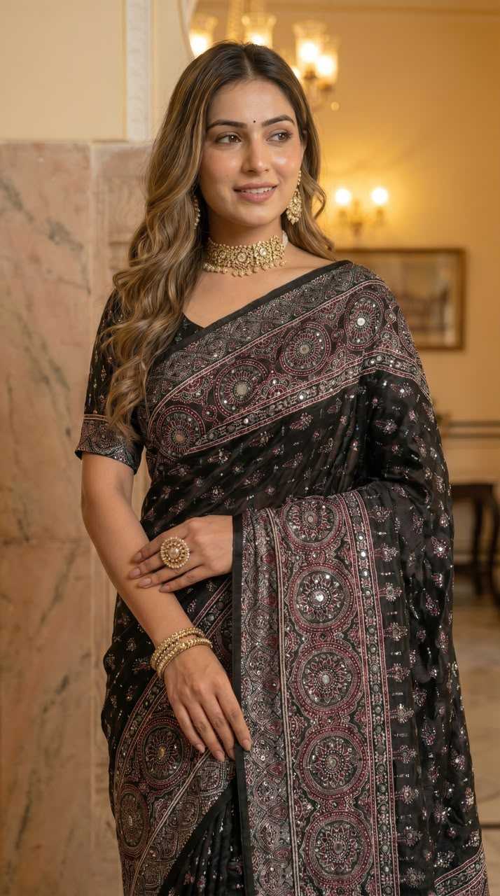 Satin Printed Saree