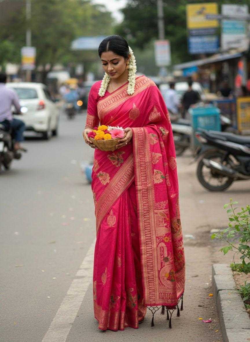 Dolla Dola Silk Designer Saree in Yellow